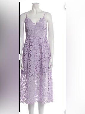 ASTR Lace Midi Dress with Spaghetti Straps - Lavender